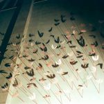 'manos' . 'hands' . detail . installation in christuskirche, cologne . ink. paper and wood . 1999